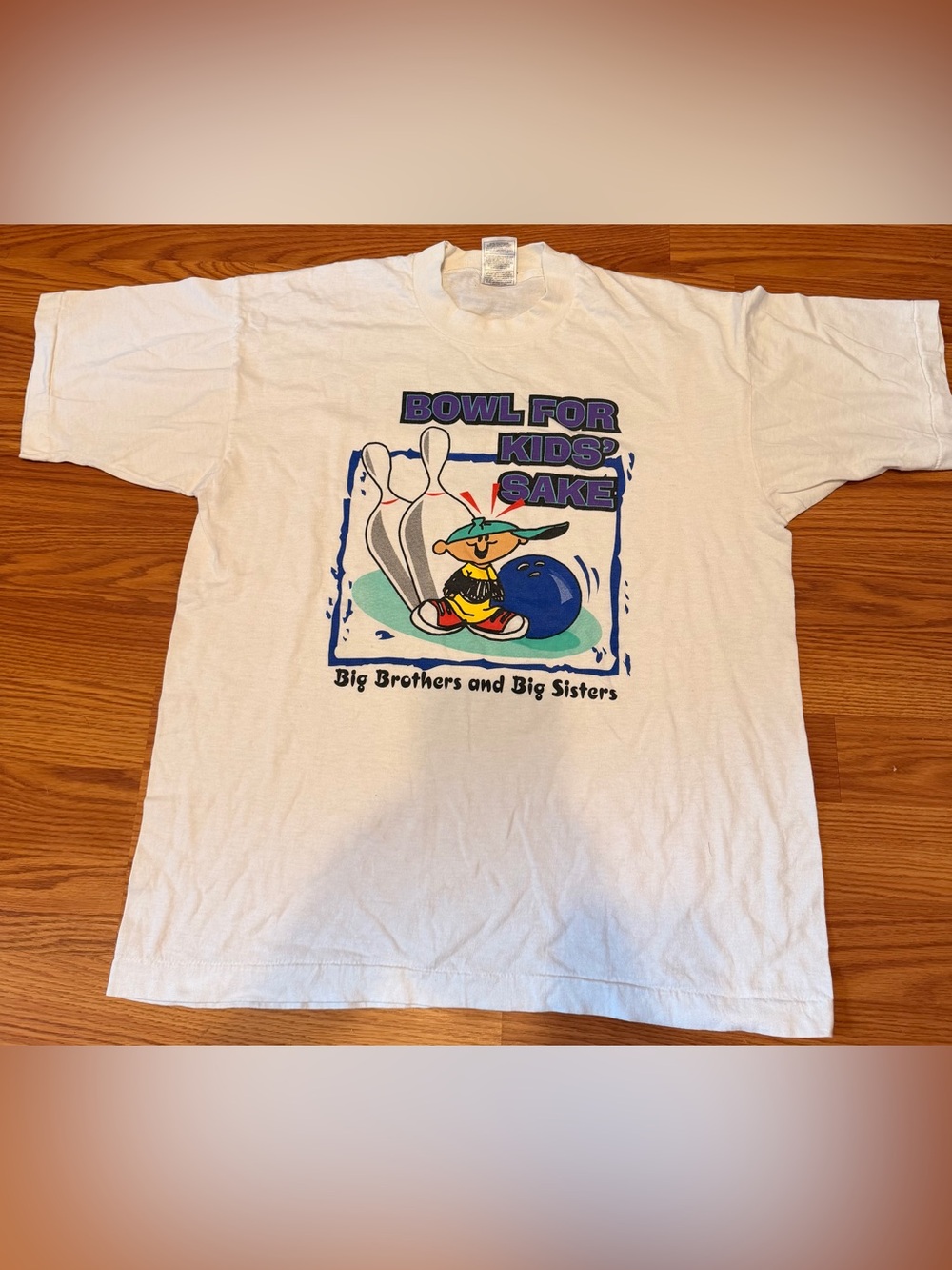 Vintage 90s Big Brothers Big Sisters Bowl For Kids Sake T-Shirt L White